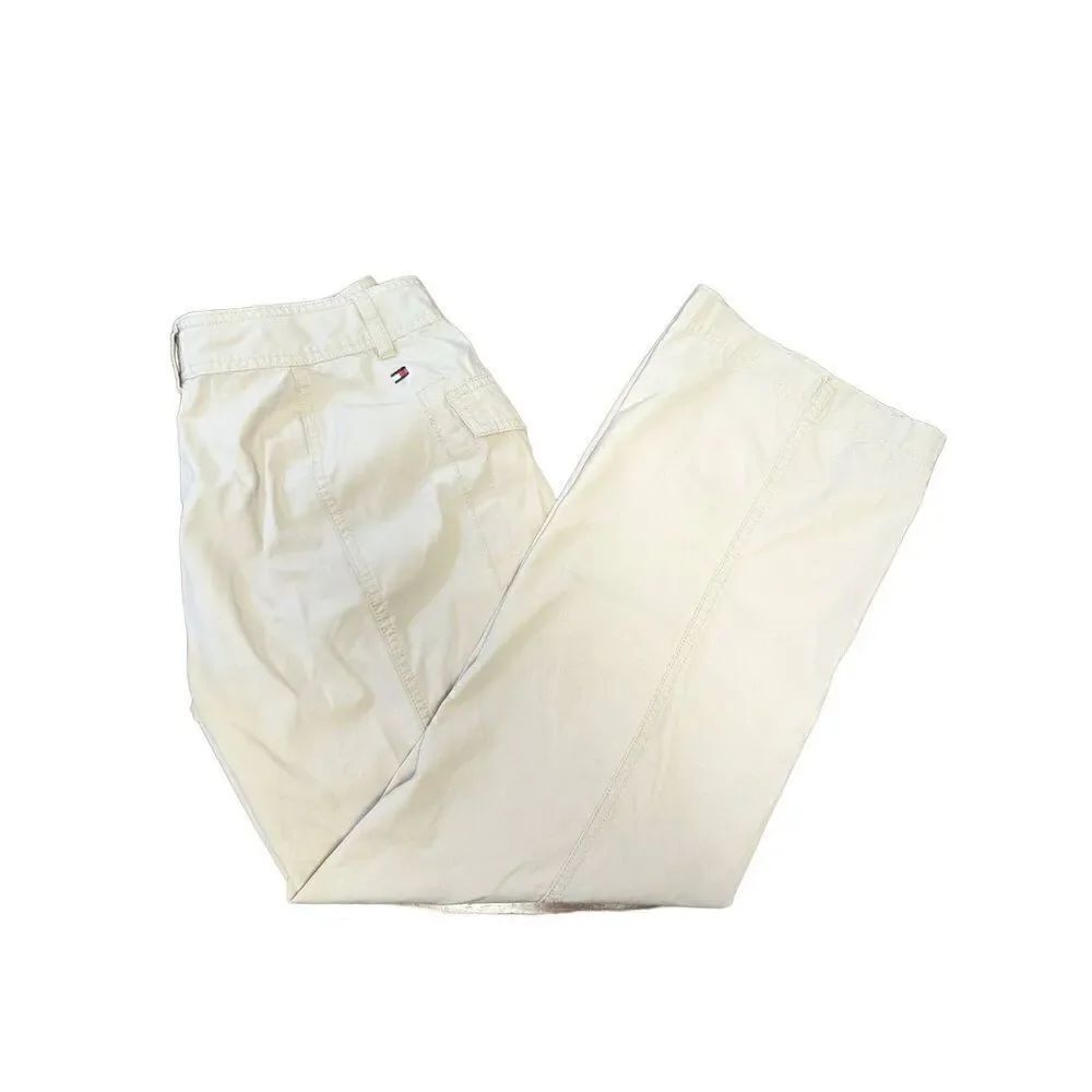 TOMMY HILFIGER Tan Straight Chino Trousers Women's Size 6 Petite
